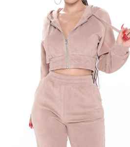 Wholesale Gym Tracksuit Wear <b>Women</b> Fleece Sport Suit for <b>Women</b> Custom Logo <b>Woman</b> - Product Image 3