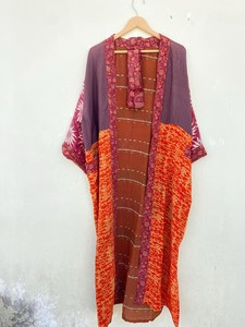 Femme 100% Soie Caftan Robe Floral Cordon Robe de Chambre pour la Vie Quotidienne Séchage Rapide Lisse Taille Libre pour Été Automne Printemps - Product Image 2