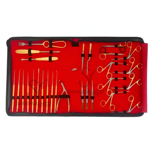 Juego de 31 Instrumentos de Microcirugía de Timpanoplastia de Primera Calidad, Material de Fibra, Reutilizable, Manual - Product Image 1