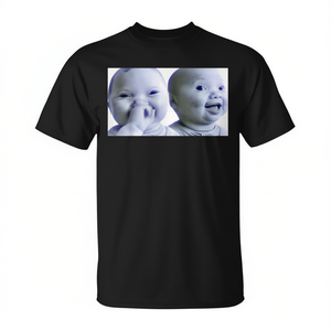 T-shirt Promozionale Niche Baby Gen Z Meme AI Virale con Riso e Risatine - Product Image 2