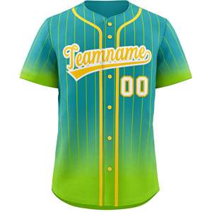 Camiseta de béisbol para hombre, personalizable, nombre del equipo, cuello en V, botones, manga corta, tela transpirable, absorbe la humedad - Product Image 6