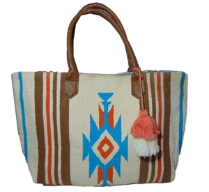 حقيبة حمل قطنية مصنوعة يدوياً متعددة الألوان عصرية للشاطئ نسائية جديدة - Product Image 1