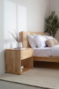 Table de chevet moderne à 1 tiroir en manguier massif Collection de meubles de chambre à coucher au design classique pour le salon - Product Image 3