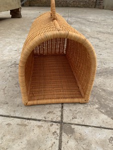 Cama para mascotas de ratán de primera calidad, cesta natural tejida a mano para gatos, perros pequeños y cachorros - Product Image 4