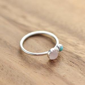 Quartz rose bague en pierres précieuses bijoux pour femmes argent Boho Style bijoux 925 argent Sterling tendance bague faite à la main cadeau pour elle - Product Image 5