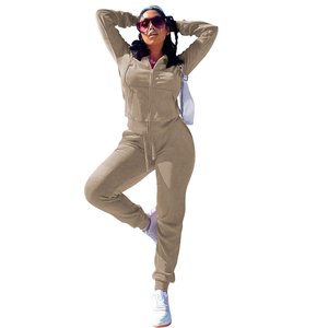 New Autumn Winter <b>Velour</b> <b>Tracksuit</b> for <b>Women</b> Long Sleeve Solid Color Hoodies Jogging Suit Two Piece Pants Set 2025 - Product Image 4