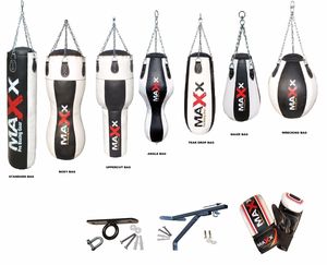 กระสอบแฟร์เท็กซ์ลายคู่สำหรับงานหนัก2025กระเป๋าฝึกแบบแขวนทำจากหนัง MMA และมวยไทยพร้อมโซ่ - Product Image 1