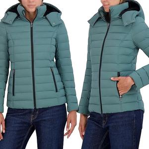Manteau matelassé en coton matelassé avec fermeture éclair pour femme, vêtements d'extérieur rembourrés respirants, veste d'hiver chaude pour femme - Product Image 4