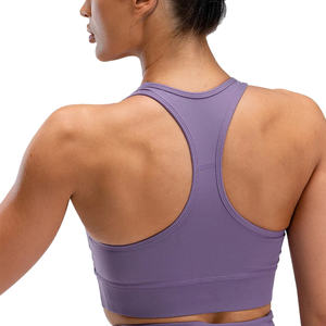Super septiembre Venta al por mayor personalizado nuevo diseño deportes fitness un hombro Crop Sports Bra - Product Image 4