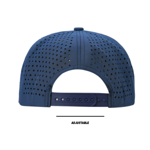Casquette de golf 7 panneaux hydrophobe à ventilation laser, logo personnalisé, visière plate, snapback, performance respirante, fabriquée au Vietnam - Product Image 5