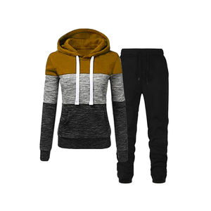 Ensemble de survêtement 2 pièces pour femme, décontracté, style jogging, avec capuche, personnalisable, style urbain, imprimé, écologique - Product Image 4