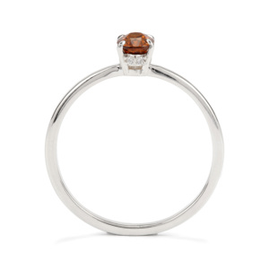 Bague en argent sterling avec zircon cognac et accents de zircon blanc 0,77 ct plaquée rhodium - Product Image 3