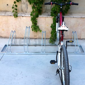 Soporte de Estacionamiento para Bicicletas Galvanizado de Cinco Piezas 40x175 cm para Barrera de Estacionamiento de Coches y Equipos de Estacionamiento - Product Image 4