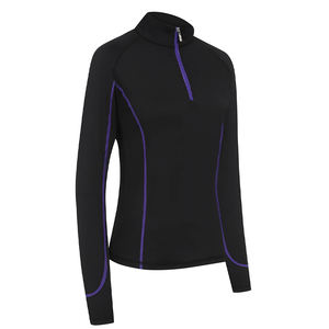 Chemise de base à séchage rapide pour femme, 1/4 zip, pour l'équitation, compétition équestre - Product Image 3