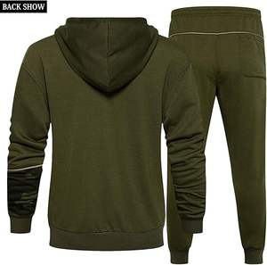 Sudadera con capucha de gran tamaño de estilo europeo chándal de algodón GSM suave liso personalizado a granel transpirable diseño impreso conjunto de invierno de talla grande - Product Image 2