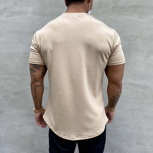 Oem Oversized Gym <b>T</b> <b>Shirt</b> Elastic Cotton Spandex Plain Training Fitted Tshirt Custom <b>Muscle</b> Fitness Mens Slim <b>Fit</b> Sport <b>T</b> <b>Shirts</b> - Product Image 4