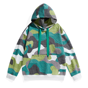 Superventas de camuflaje tejido con capucha teñido pulóver Multi bolsillo Super alta calidad sudaderas con capucha - Product Image 2