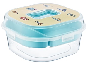 Caja de Almacenamiento Multiusos Ecológica de Plástico PP con Asa para Costura, Manualidades, Joyería, Accesorios de Maquillaje - Tapa Duradera - Product Image 3