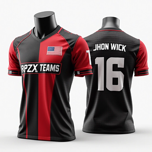 Camisetas deportivas impresas personalizadas para hombre, camisetas de softbol, baloncesto, fútbol, pesca, cuello redondo transpirable, ropa cómoda duradera - Product Image 5