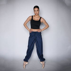 Pantalones de calentamiento medio de verano 2024 para mujer, transpirables, de secado rápido, planos, delanteros, holgados, XL/de talla grande, hechos de algodón de nailon grueso - Product Image 5