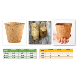 Vente en gros de pots de fleurs en fibre de coco du Vietnam pour l'exportation de pots de fleurs en fibre de coco pour démarreur de graines - Product Image 6