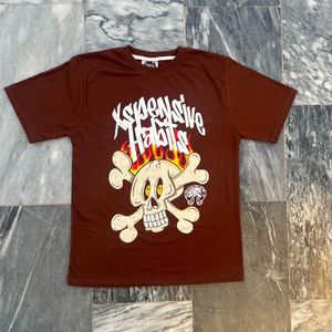 T-shirt en coton vintage surdimensionné pour homme 100% sérigraphie lourde à épaules tombantes et impression DTG 100% coton - Product Image 5