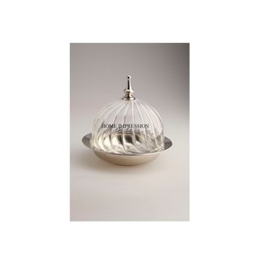 Beurrier en aluminium de forme personnalisée, écologique, fait à la main, avec couvercle en verre - Design moderne pour la maison et les restaurants - Product Image 1