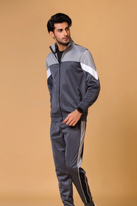 Ensemble de survêtement personnalisé pour homme avec fermeture éclair, ensemble de survêtement de sport pour l'entraînement et la remise en forme, pantalon de survêtement et sweat-shirt à capuche en deux pièces pour homme - Product Image 3
