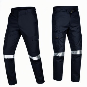 Pantalons de travail de sécurité imperméables réfléchissants pour hommes Haute visibilité avec poches Pantalons de construction en polyester - Product Image 5