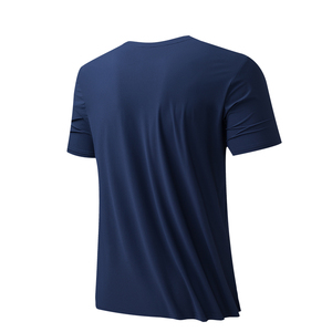 เสื้อยืดผู้ชายมาใหม่เสื้อยืดผ้าฝ้ายสะพายไหล่แบบ180gsm สบายสีพื้น - Product Image 2