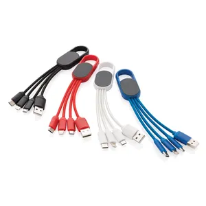 Accessoire de gestion de câbles 4-en-1 personnalisé avec mousqueton pour l'organisation des gadgets - Product Image 5