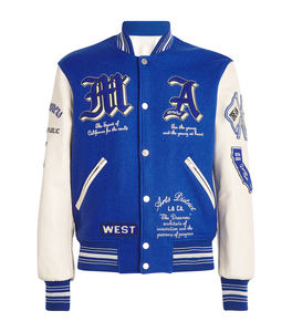 Veste bomber universitaire pour homme American City Champions avec patchs en chenille, modèle 2026, tailles unisexes - Product Image 2