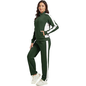 Tracksuit Set for <b>Women</b> Jacket with Hood and Jogger <b>Pants</b> Lightweight Comfortable Casual <b>Lounge</b> Wear Soft Stretchy Fabric - Product Image 4