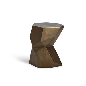 Taburete Lateral de Aluminio de Diseño Antiguo, Consola Única con Incrustaciones de Hueso Fundido para Sala de Estar o Dormitorio con Función de Almacenamiento - Product Image 3