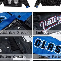 Veste en similicuir pour femmes Y2k VG Veste de course détachable Tenues tendance surdimensionnées