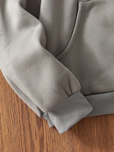 Sudadera con media cremallera para mujer, jersey de lana, manga larga, acogedor, cálido, informal, elegante, traje de moda para salón o ropa de viaje - Product Image 4