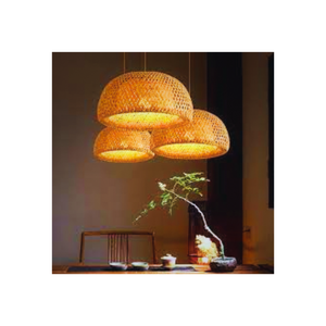 Pantalla de mimbre, luz colgante asiática de buena calidad, decoración de Hotel, artesanía, tamaño personalizado, Color personalizado, fabricante de Vietnam - Product Image 1