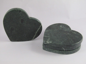 Sous-verre en marbre rose en forme de coeur maison cuisine restaurant bureau table à manger tasses à thé tasses à café canettes de bière bar verres à eau - Product Image 6