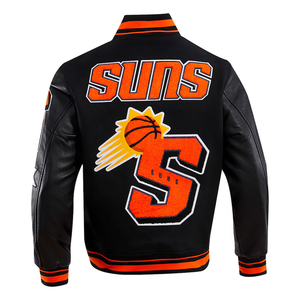 Blouson aviateur universitaire noir à glissière intégrale grande taille en tricot respirant pour homme - Product Image 3