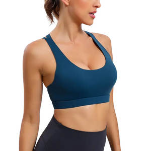 Sujetador deportivo de alto impacto para mujer, acolchado, con tirantes ajustables, transpirable, de malla sin costuras, para gimnasio, running, yoga y fitness - Product Image 1
