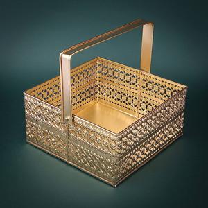 Round Indian Multifunction Gift Hamper <b>Basket</b> Round Indian <b>Metal</b> Sheet <b>Metal</b> <b>Basket</b> Return and Wedding Gift at Wholesale Price - Product Image 3