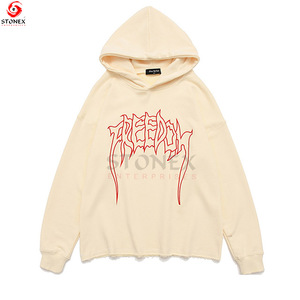 Sweat-shirt à capuche personnalisé pour homme en molleton de coton épais, coupe oversize, style streetwear décontracté, vierge, pour la vente en gros, OEM, ODM - Product Image 6
