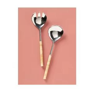 Stainless Steel <b>Salad</b> Server Set with Spoon and Fork Eco-Friendly Dishwasher Safe <b>Salad</b> <b>Tools</b> - Product Image 3