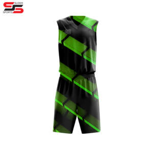 Ensemble d'uniformes d'équipe de basket-ball à sublimation sans manches, kit d'uniformes de basket-ball avec nom et numéro personnalisés - Product Image 1