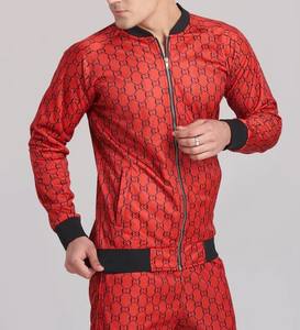 Survêtement de Sport unisexe d'automne et d'hiver à manches longues avec fermeture éclair, pantalon de survêtement décontracté pour hommes, pull imprimé polaire grande taille - Product Image 4