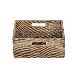 Cesta rectangular de ratán natural, cesta de almacenamiento hecha a mano, venta al por mayor, ecológica, hecha en Vietnam - Product Image 3