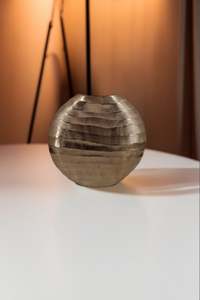 Decorative Aluminum Chisel Texture <b>Vase</b> Hand-crafted Flower <b>Vase</b> for Home Decor Decorative Metal <b>Vase</b> Pot Steel <b>Gold</b> Modern - Product Image 6