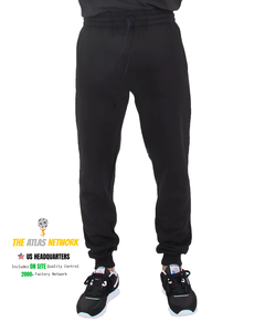 Pantalon de jogging en molleton technique ultra-doux pour hommes, avec poches, tissus textiles imprimés avec logo personnalisé, tissu athlétique à imprimé floqué - Product Image 1