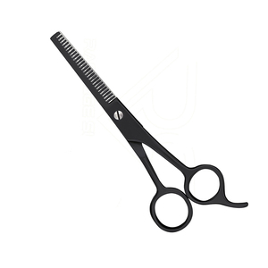 Tijeras de adelgazamiento de alta calidad, tijeras de peluquero, Color negro, acero alemán, tijeras de adelgazamiento para salón de belleza con tornillo ajustable - Product Image 1