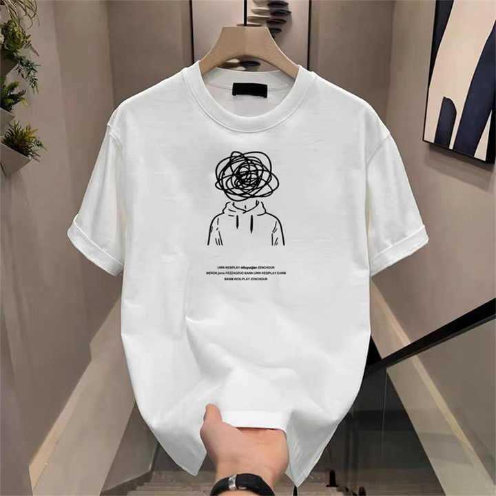 2025 Men's Cartoon Pattern 100% Cotton Fashion Men's T-shirts Breathable Cotton T-shirt for Men